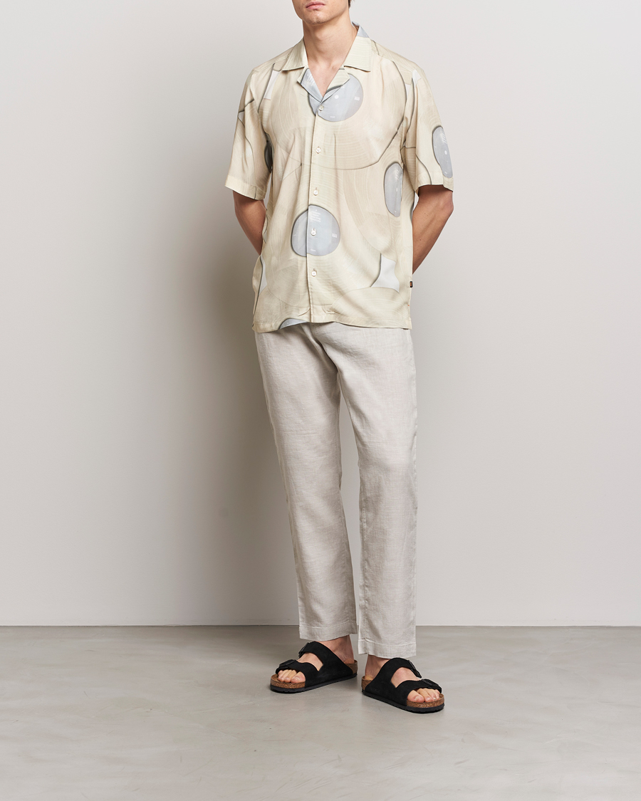 Heren | Broeken | BOSS ORANGE | Sanderson Linen Pants Light Beige