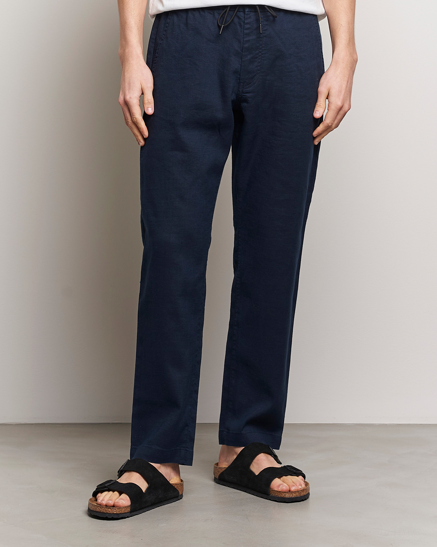 Heren | Nieuws | BOSS ORANGE | Sanderson Linen Pants Dark Blue