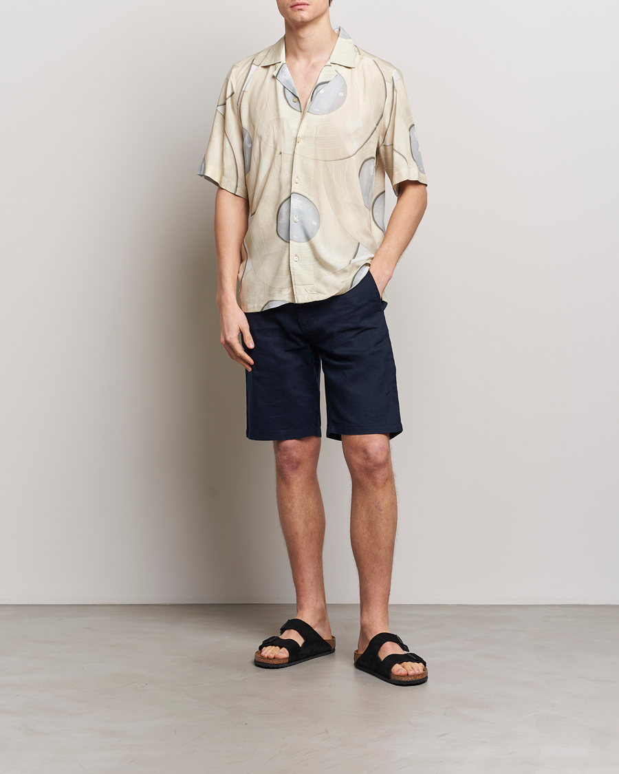 Heren | Korte broek | BOSS ORANGE | Tapered Chino Drawstring Shorts Dark Blue