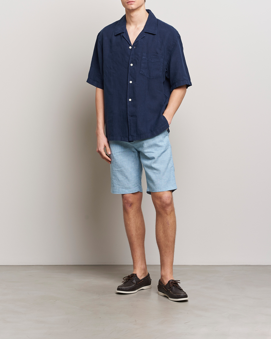 Heren | Korte broek | BOSS ORANGE | Tapered Chino Drawstring Shorts Open Blue