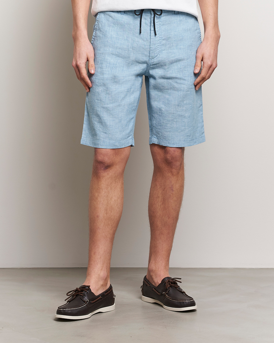 Heren | BOSS ORANGE | BOSS ORANGE | Tapered Chino Drawstring Shorts Open Blue