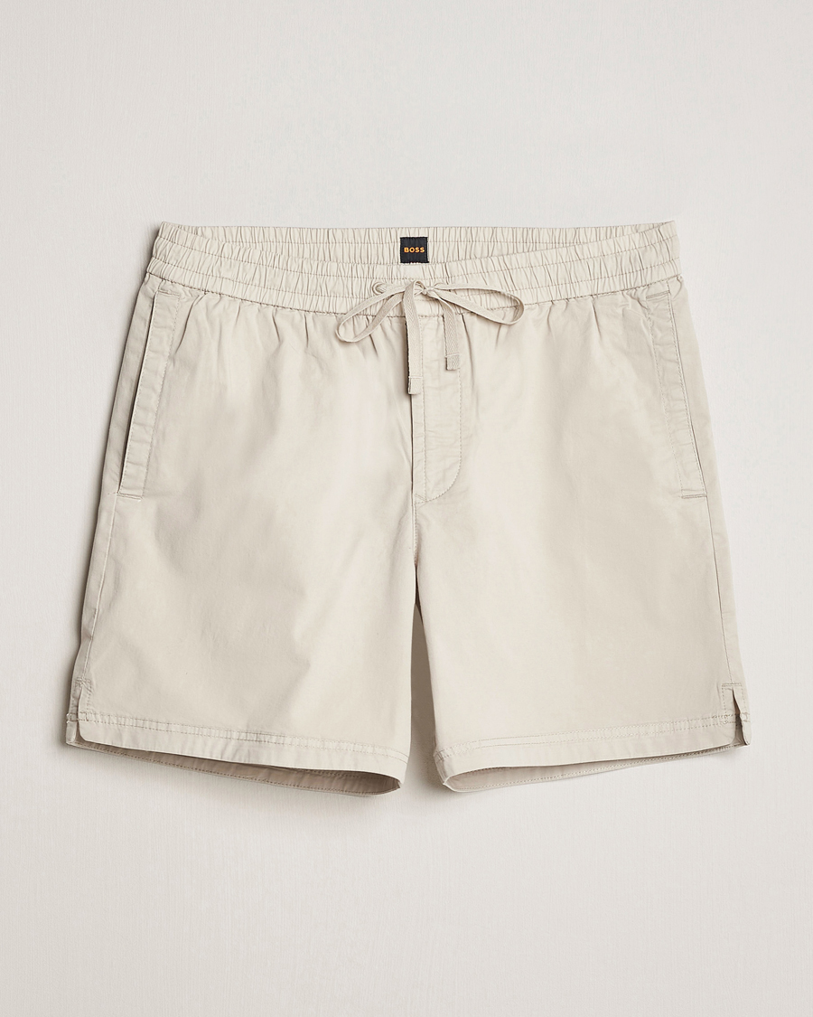 Heren | Korte broek | BOSS ORANGE | Sandrew Cotton Shorts Light Beige