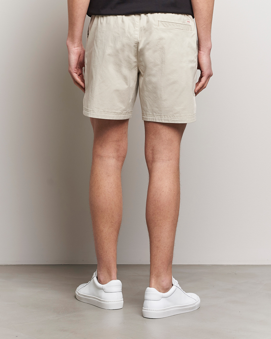 Heren | Korte broek | BOSS ORANGE | Sandrew Cotton Shorts Light Beige