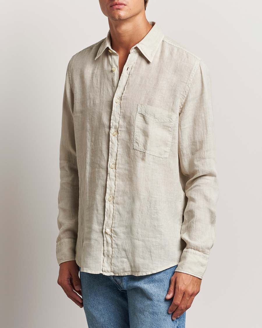 Heren | Overhemden | BOSS ORANGE | Relegant Linen Shirt Light Beige