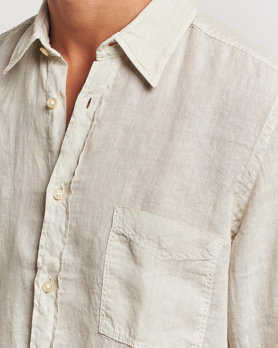 Heren | Overhemden | BOSS ORANGE | Relegant Linen Shirt Light Beige