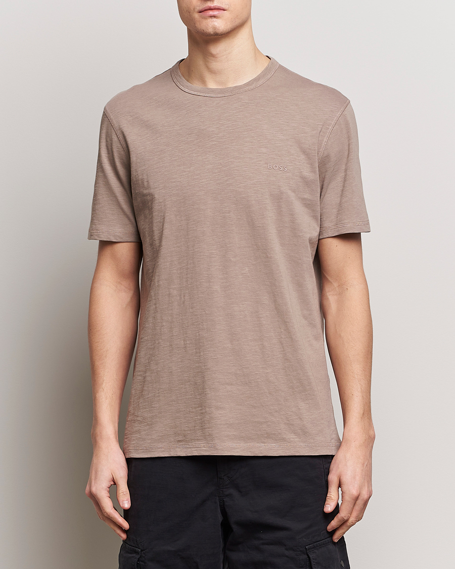 Heren | T-shirts | BOSS ORANGE | Tegood Crew Neck T-Shirt Open Brown