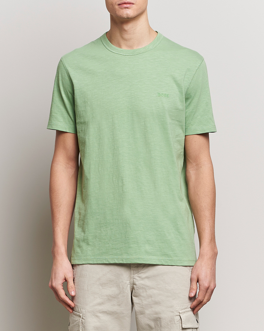 Heren |  | BOSS ORANGE | Tegood Crew Neck T-Shirt Open Green