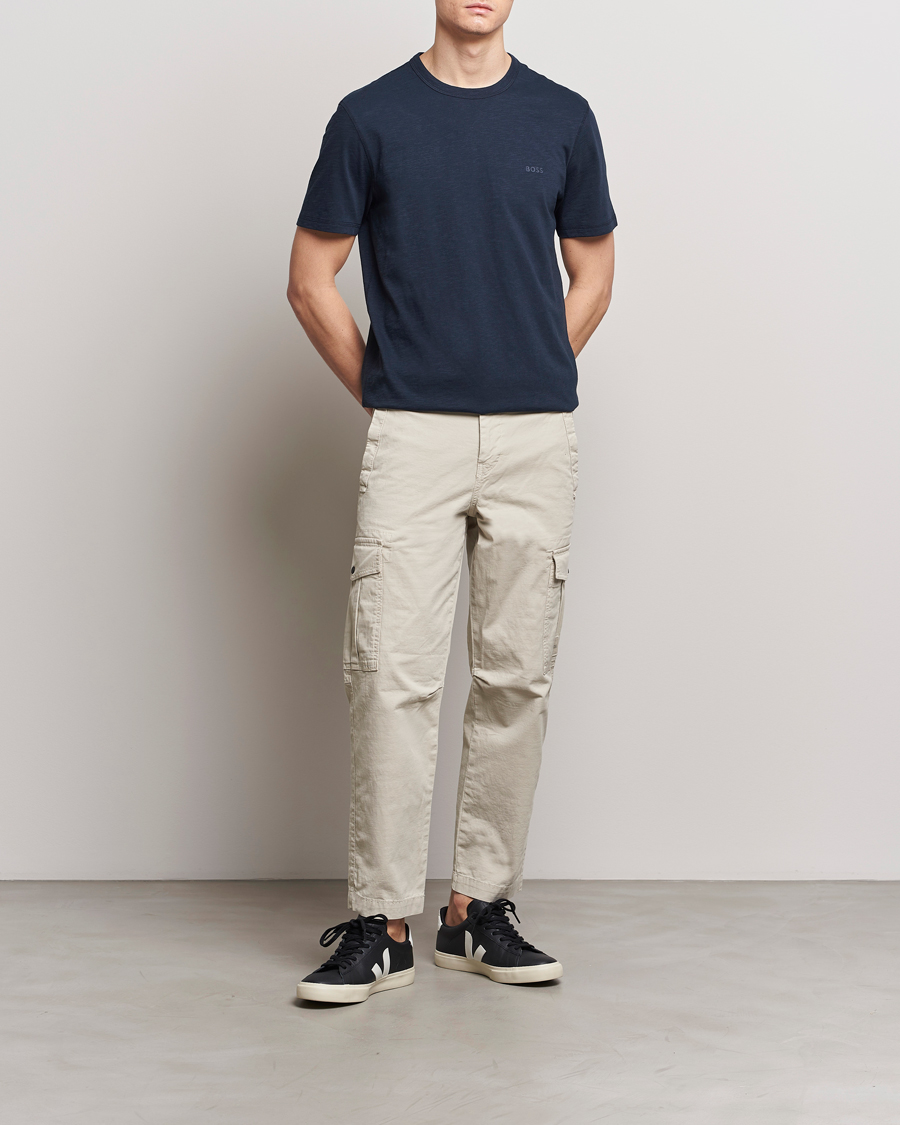 Heren | T-shirts | BOSS ORANGE | Tegood Crew Neck T-Shirt Dark Blue