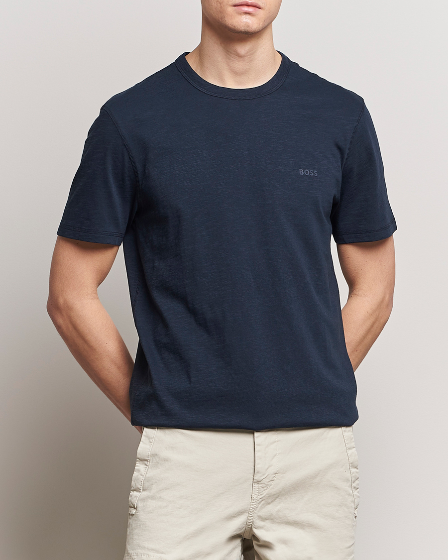 Heren |  | BOSS ORANGE | Tegood Crew Neck T-Shirt Dark Blue