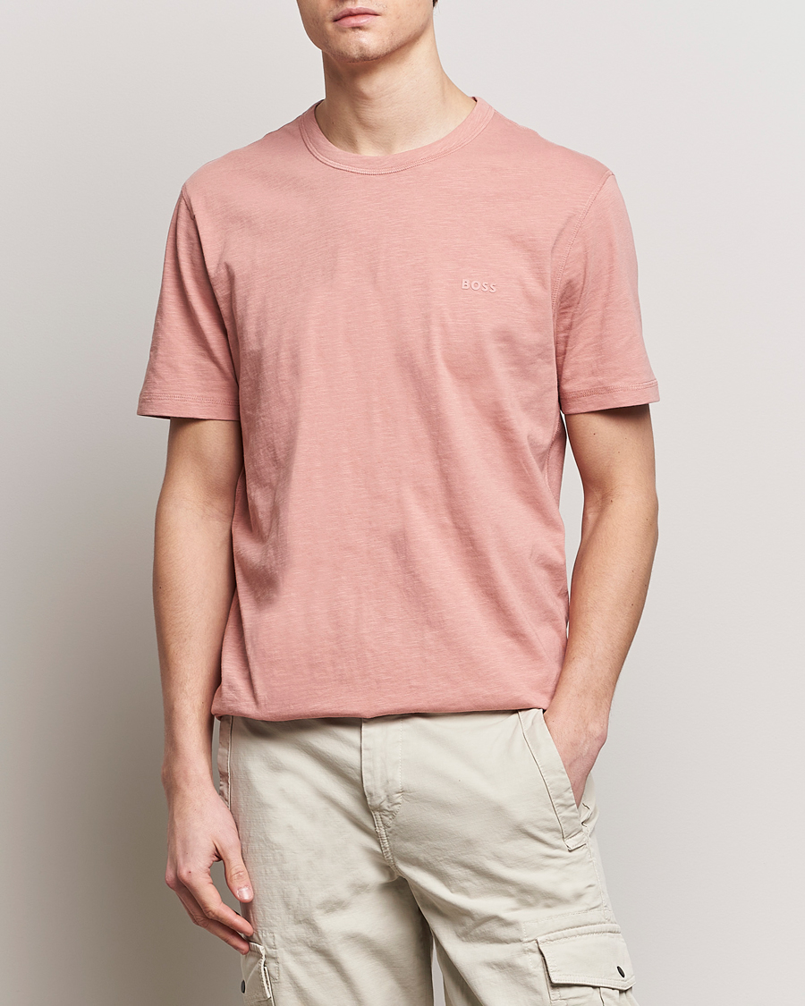 Heren | BOSS ORANGE | BOSS ORANGE | Tegood Crew Neck T-Shirt Open Pink