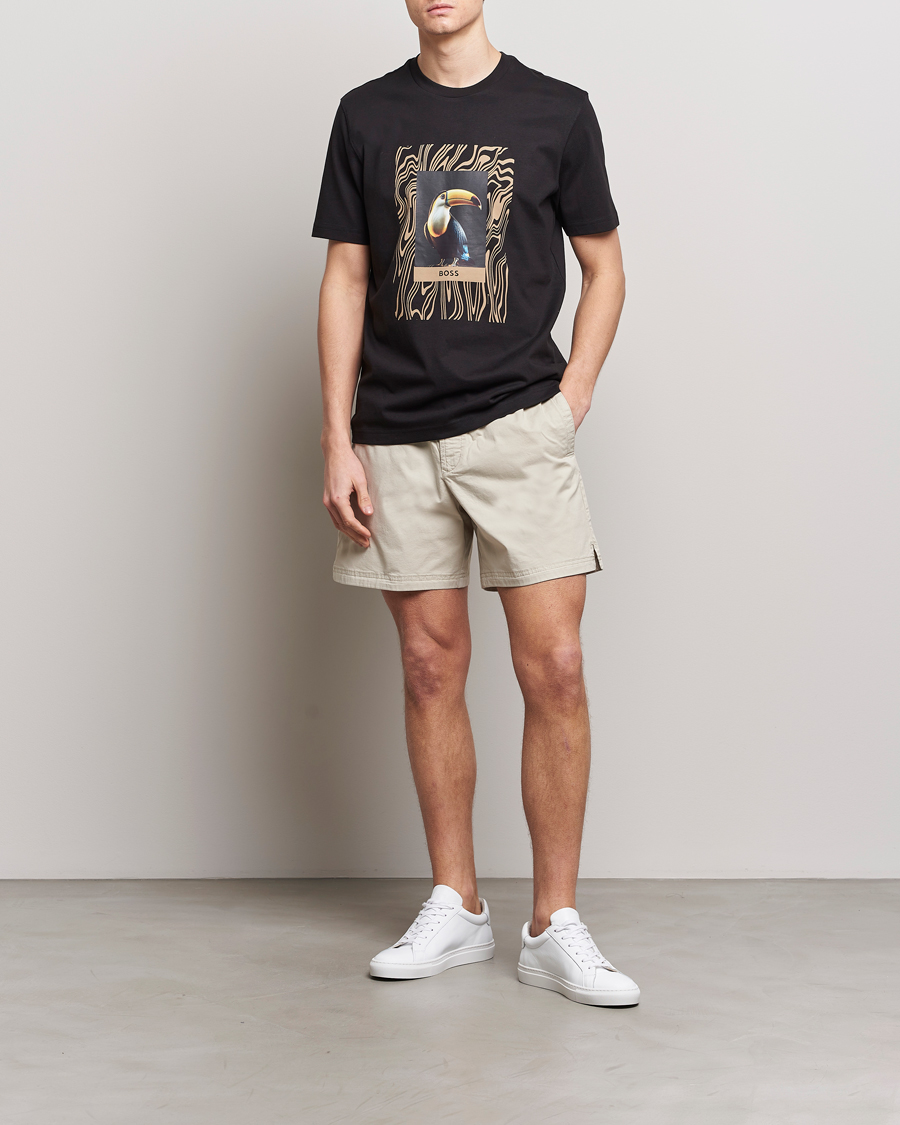 Heren | T-shirts | BOSS ORANGE | Tucan Printed Crew Neck T-Shirt Black