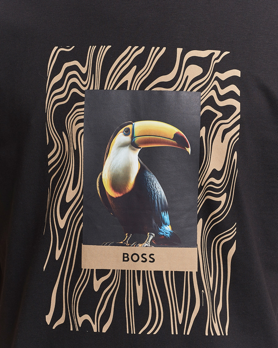 Heren | T-shirts | BOSS ORANGE | Tucan Printed Crew Neck T-Shirt Black