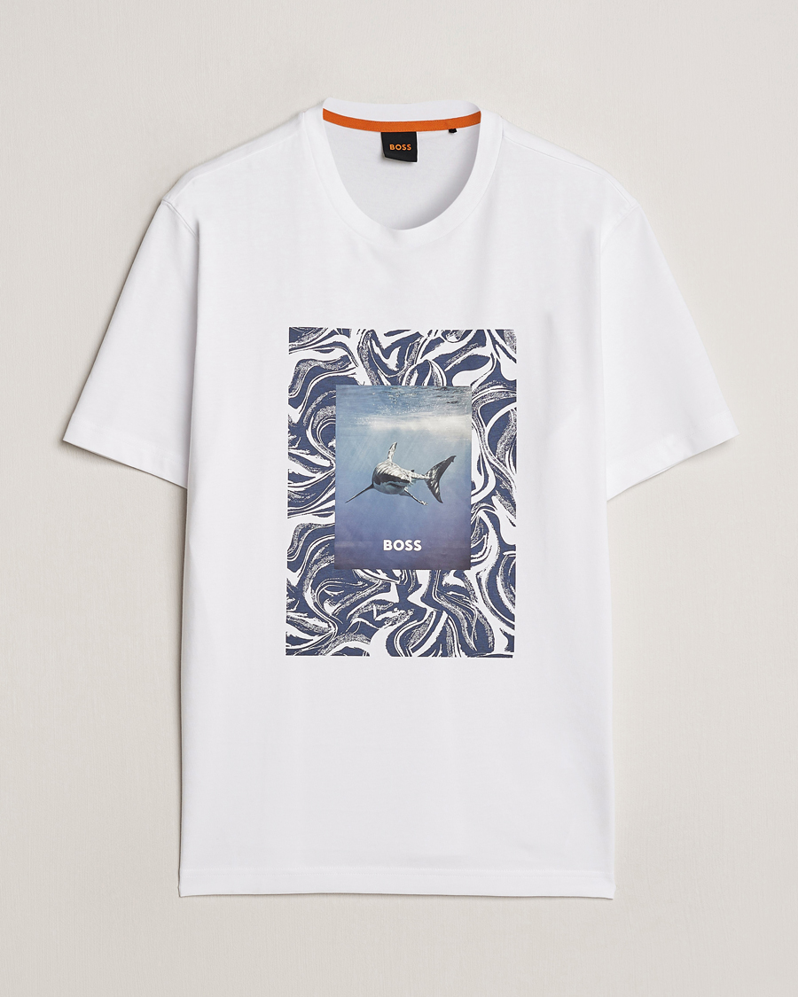 Heren | T-shirts | BOSS ORANGE | Tucan Printed Crew Neck T-Shirt Natural