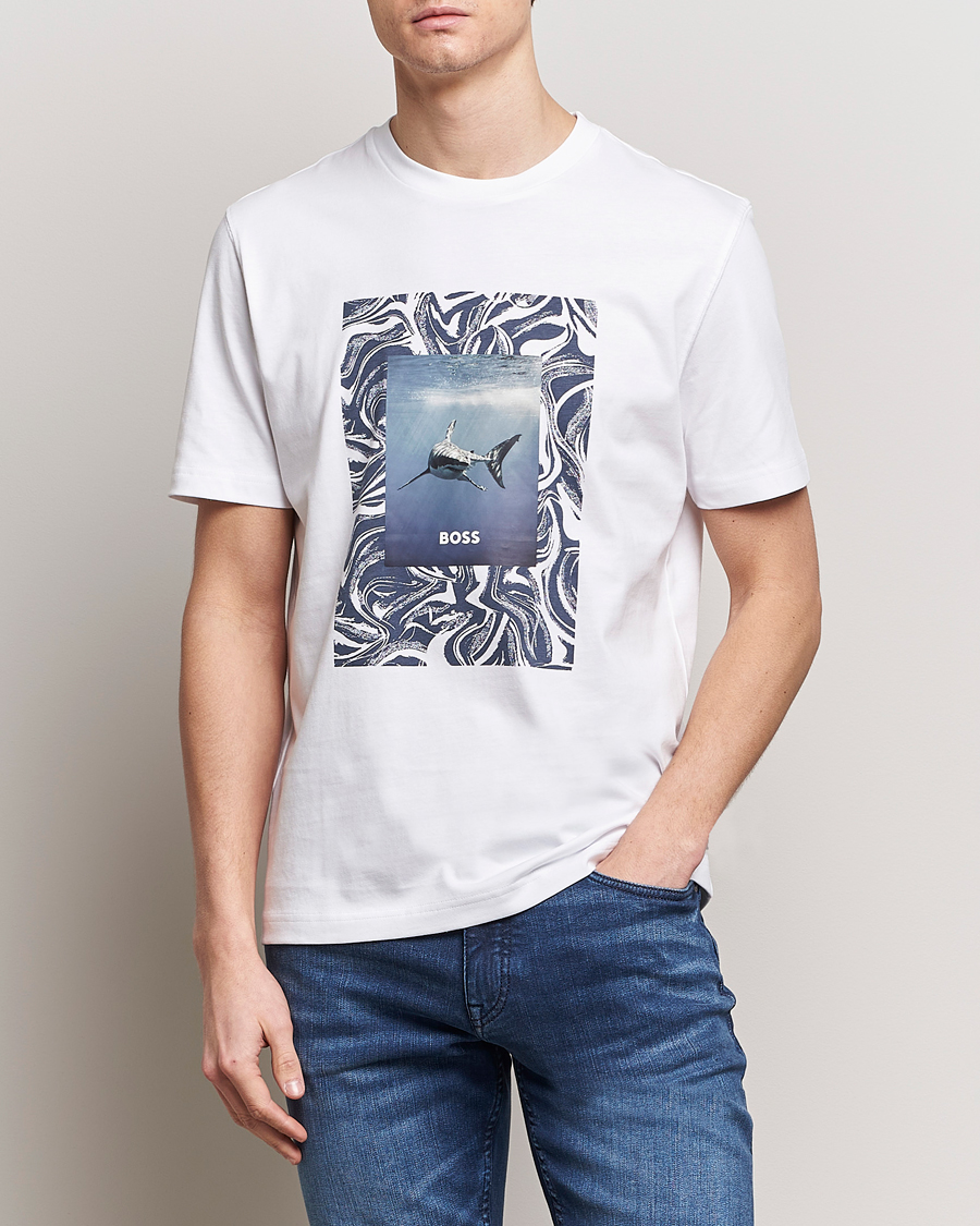 Heren | T-shirts | BOSS ORANGE | Tucan Printed Crew Neck T-Shirt Natural