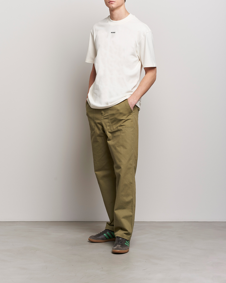 Heren | T-shirts | HUGO | Dapolino Crew Neck T-Shirt Open White