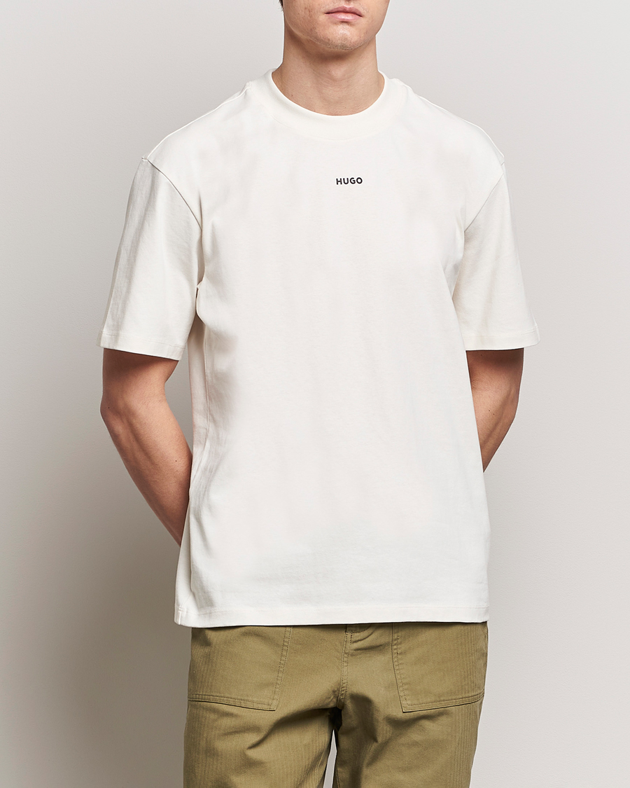 Heren | T-shirts met korte mouwen | HUGO | Dapolino Crew Neck T-Shirt Open White