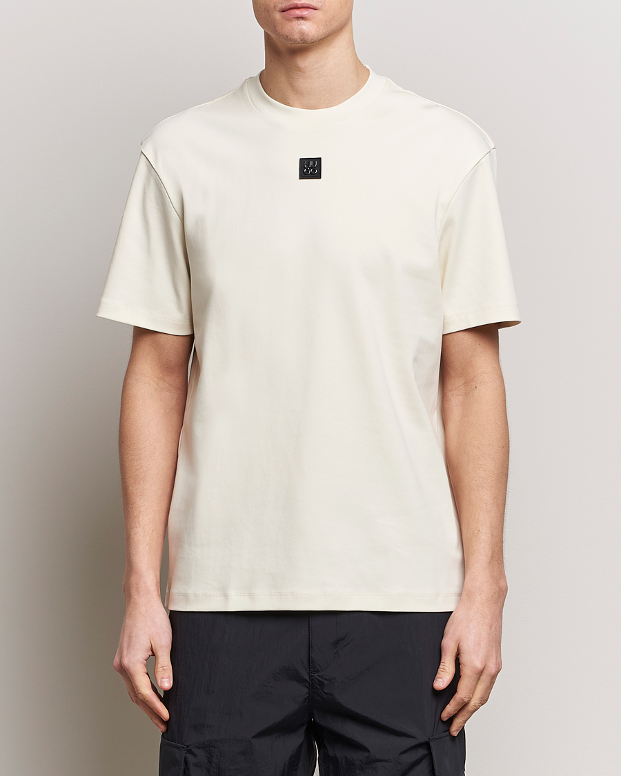 Heren | T-shirts | HUGO | Dalile Logo Crew Neck T-Shirt Open White