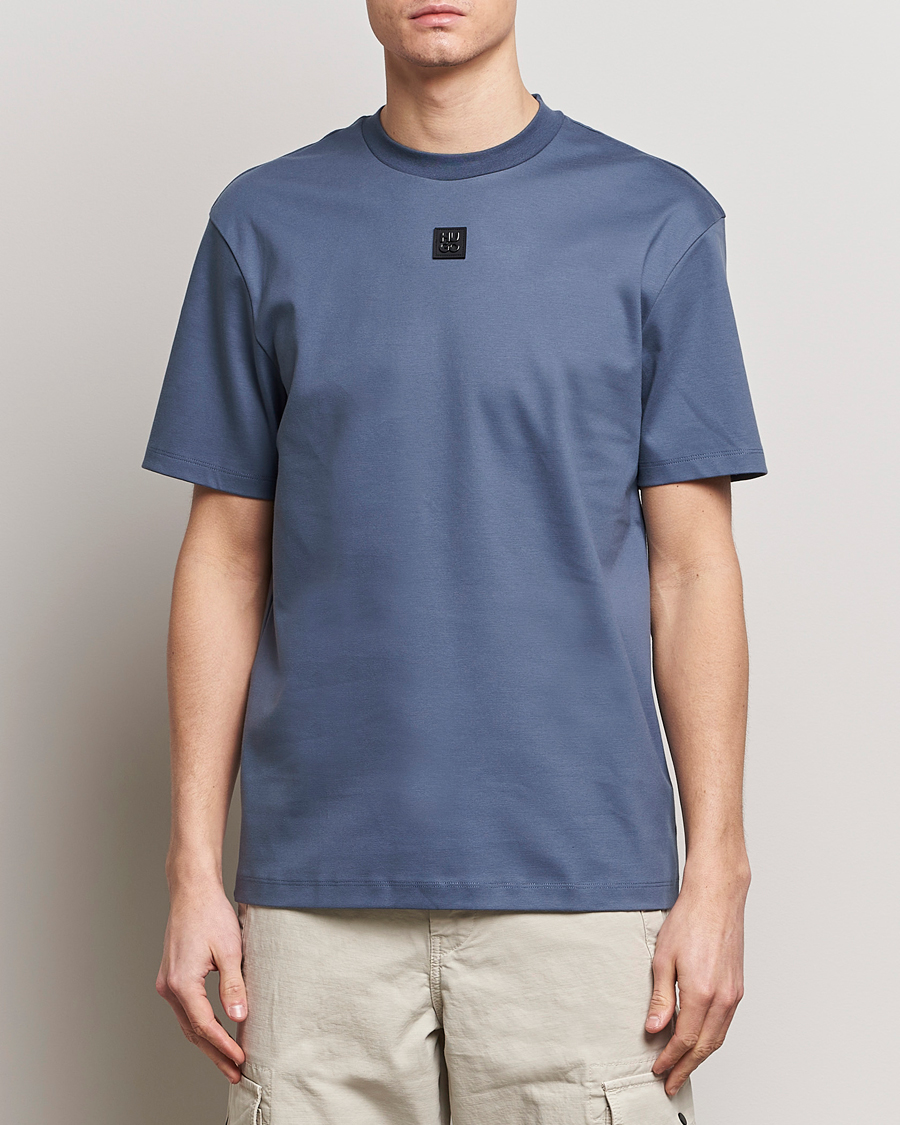 Heren | HUGO | HUGO | Dalile Logo Crew Neck T-Shirt Open Blue