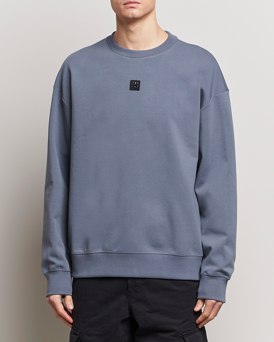 Heren | Sweatshirts | HUGO | Dettil Logo Sweatshirt Open Blue