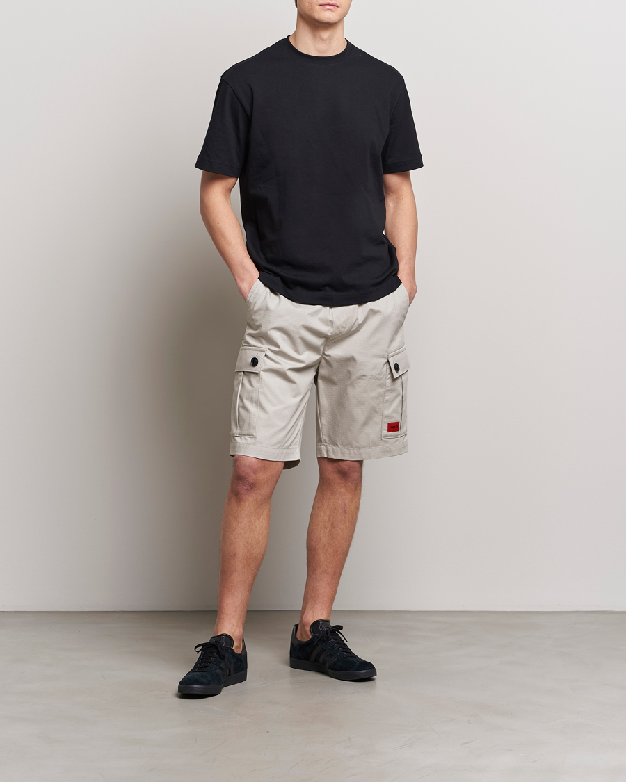 Heren | Korte broek | HUGO | Garlio Cotton Cargo Shorts Light Grey