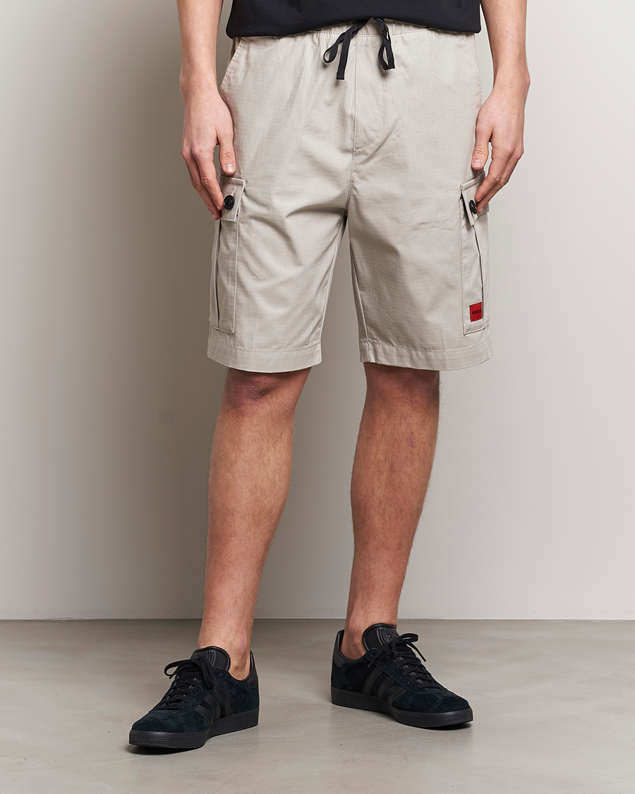 Heren | Kleding | HUGO | Garlio Cotton Cargo Shorts Light Grey