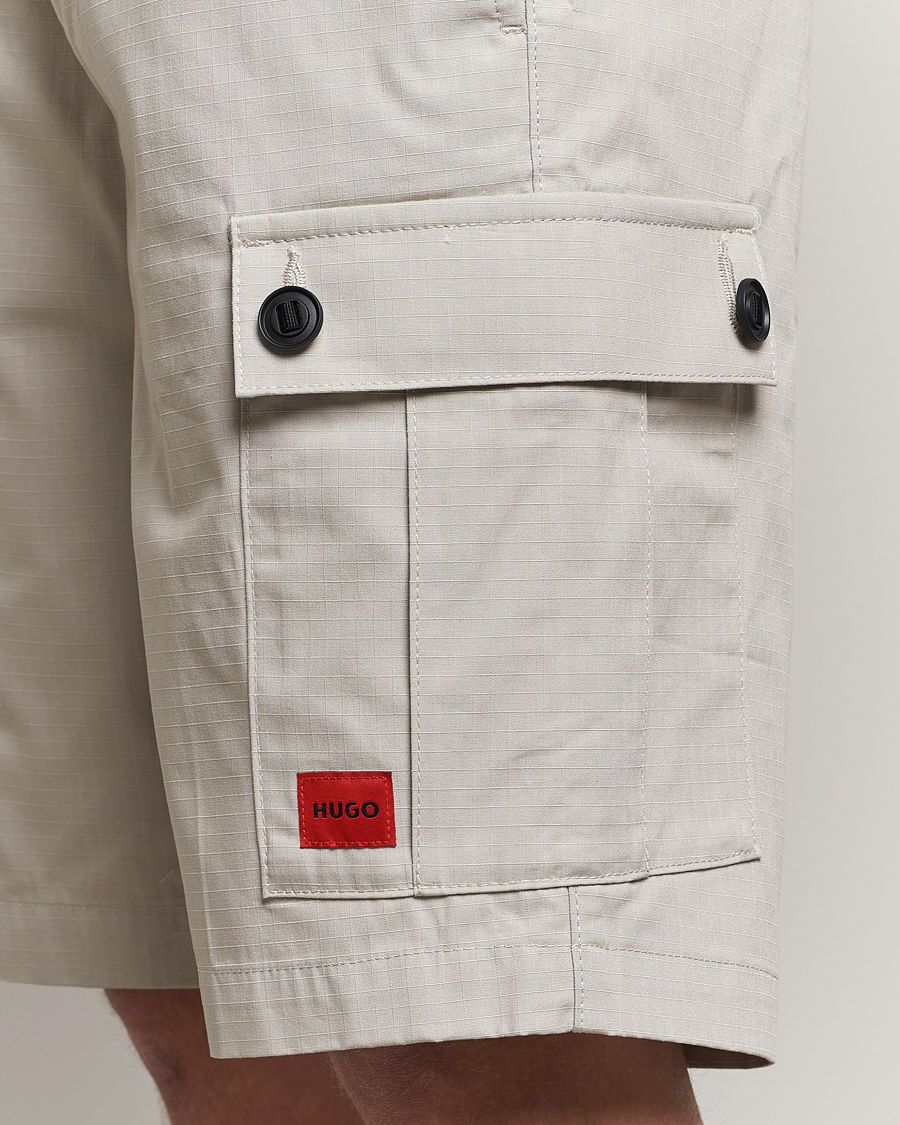 Heren | Korte broek | HUGO | Garlio Cotton Cargo Shorts Light Grey