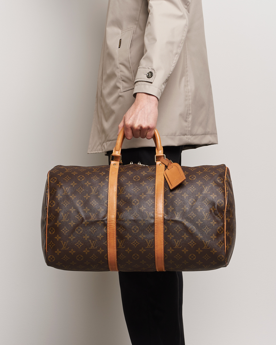 Heren | Pre-owned Accessoires | Louis Vuitton Pre-Owned | Keepall 50 Bag Monogram 