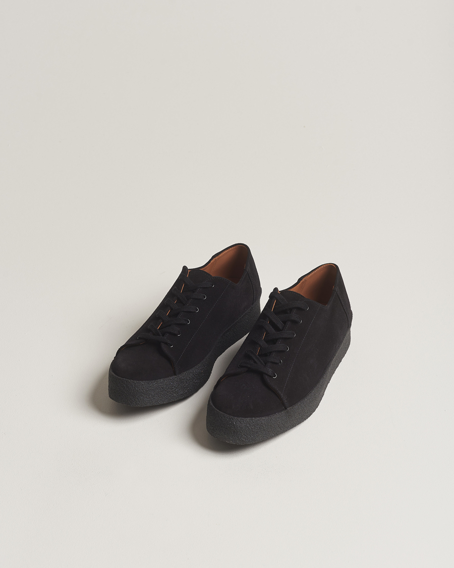 Heren | Best of British | Sanders | Ash Suede Monkey Shoe Black