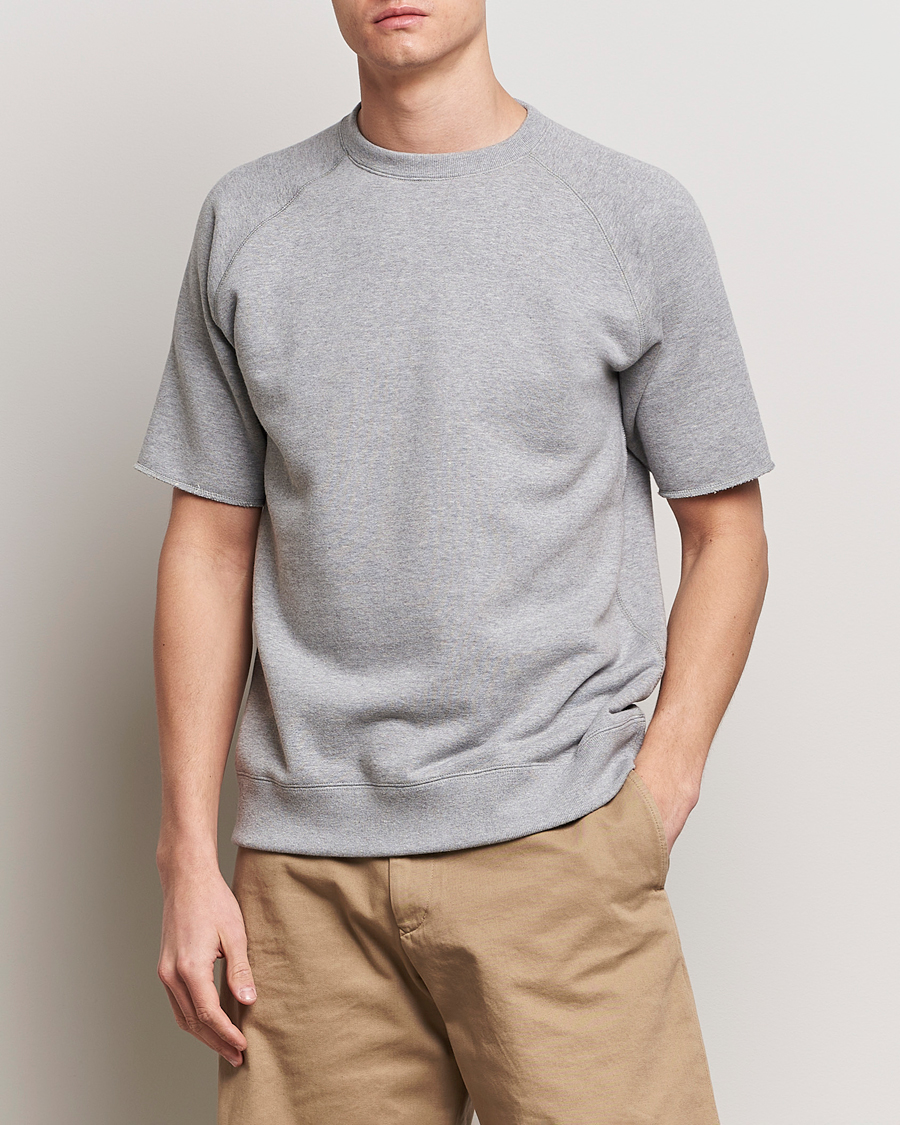 Heren | Preppy Authentic | BEAMS PLUS | Cut Off Sweatshirt Light Grey