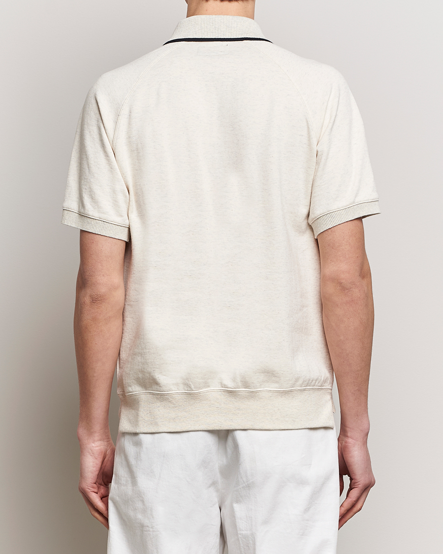 Heren | Polo's | BEAMS PLUS | Half Zip Light Fleece Polo Oatmeal