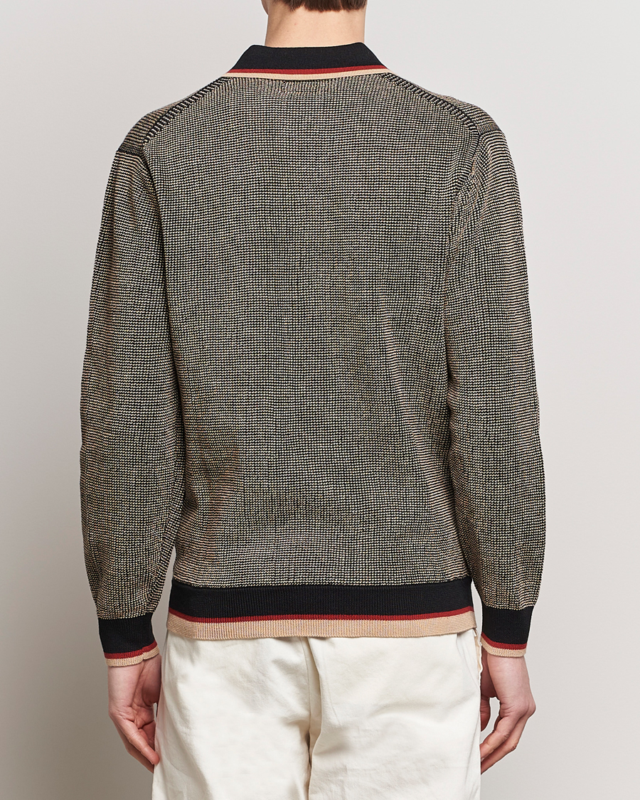Heren | Truien | BEAMS PLUS | Slab Knit Long Sleeve Polo Black