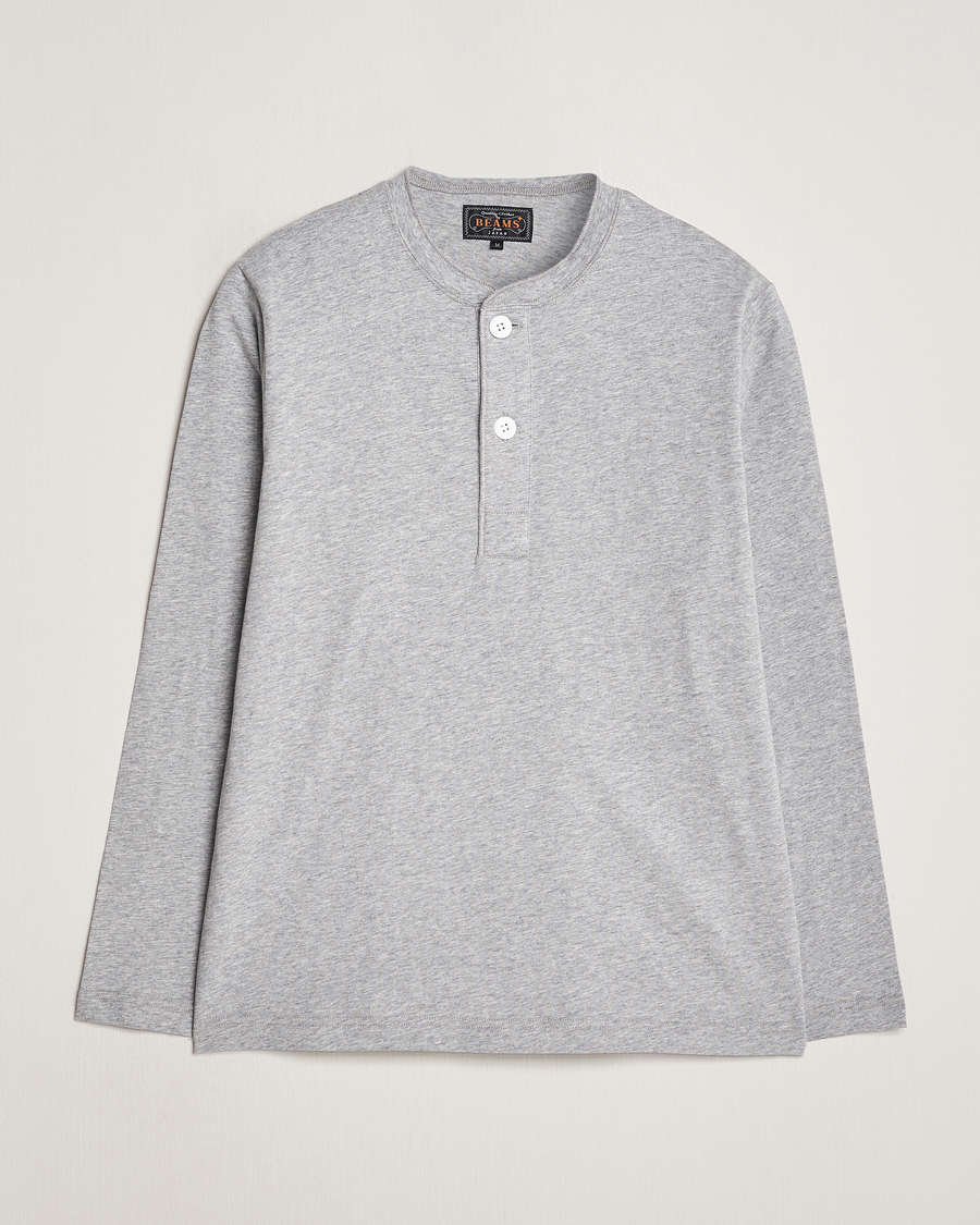 Heren | Truien | BEAMS PLUS | Cotton Henley Grey