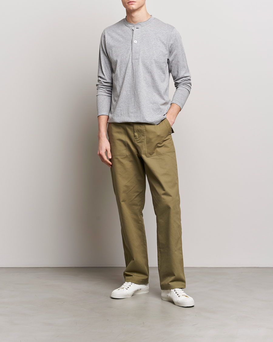 Heren | Truien | BEAMS PLUS | Cotton Henley Grey