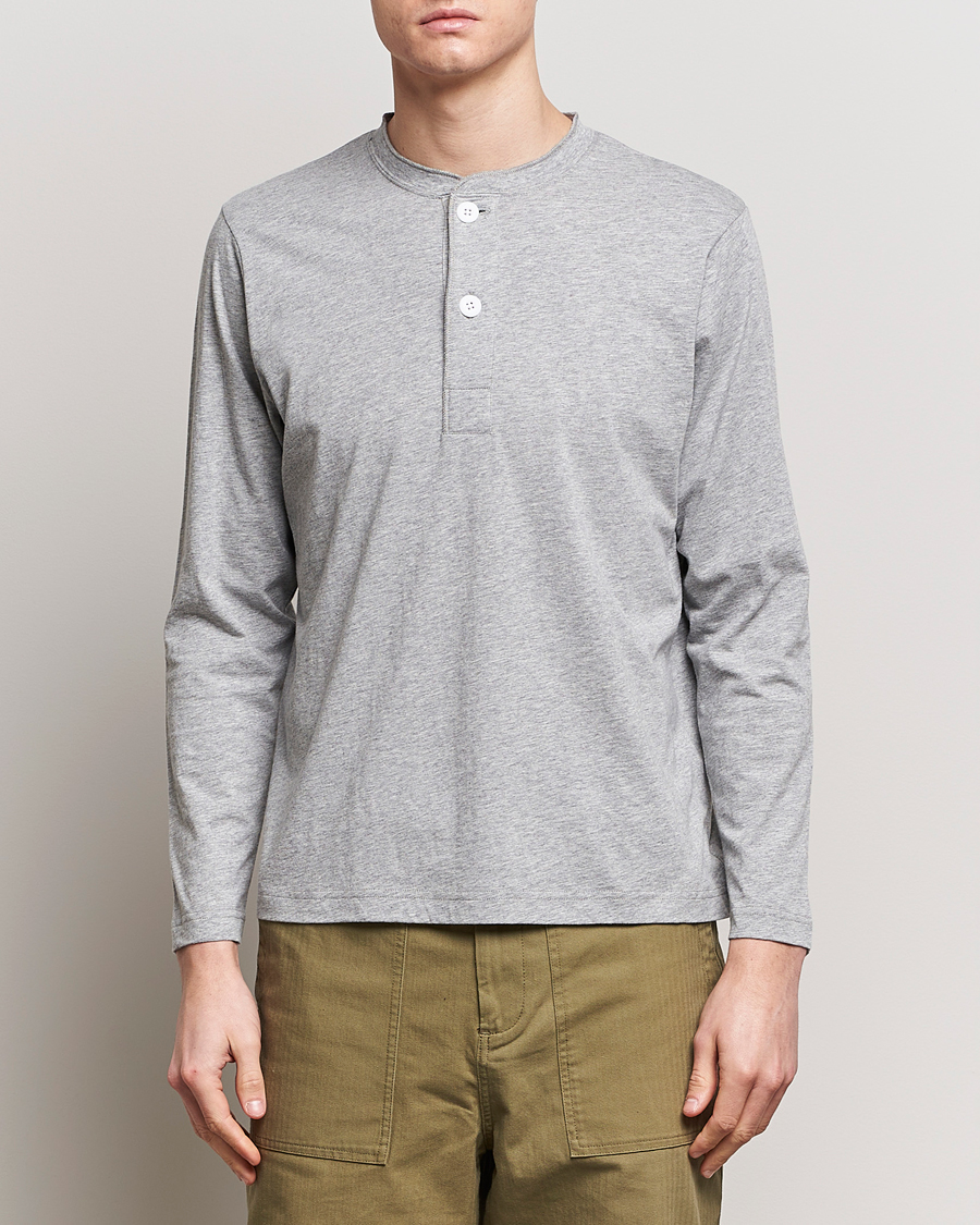 Heren | Henley shirts | BEAMS PLUS | Cotton Henley  Grey