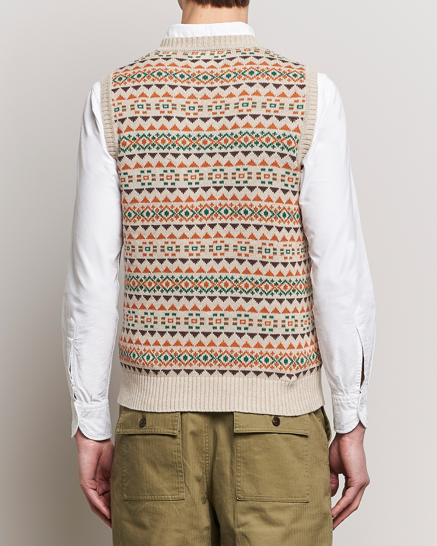 Heren | Truien | BEAMS PLUS | Fairisle Knit Vest Beige