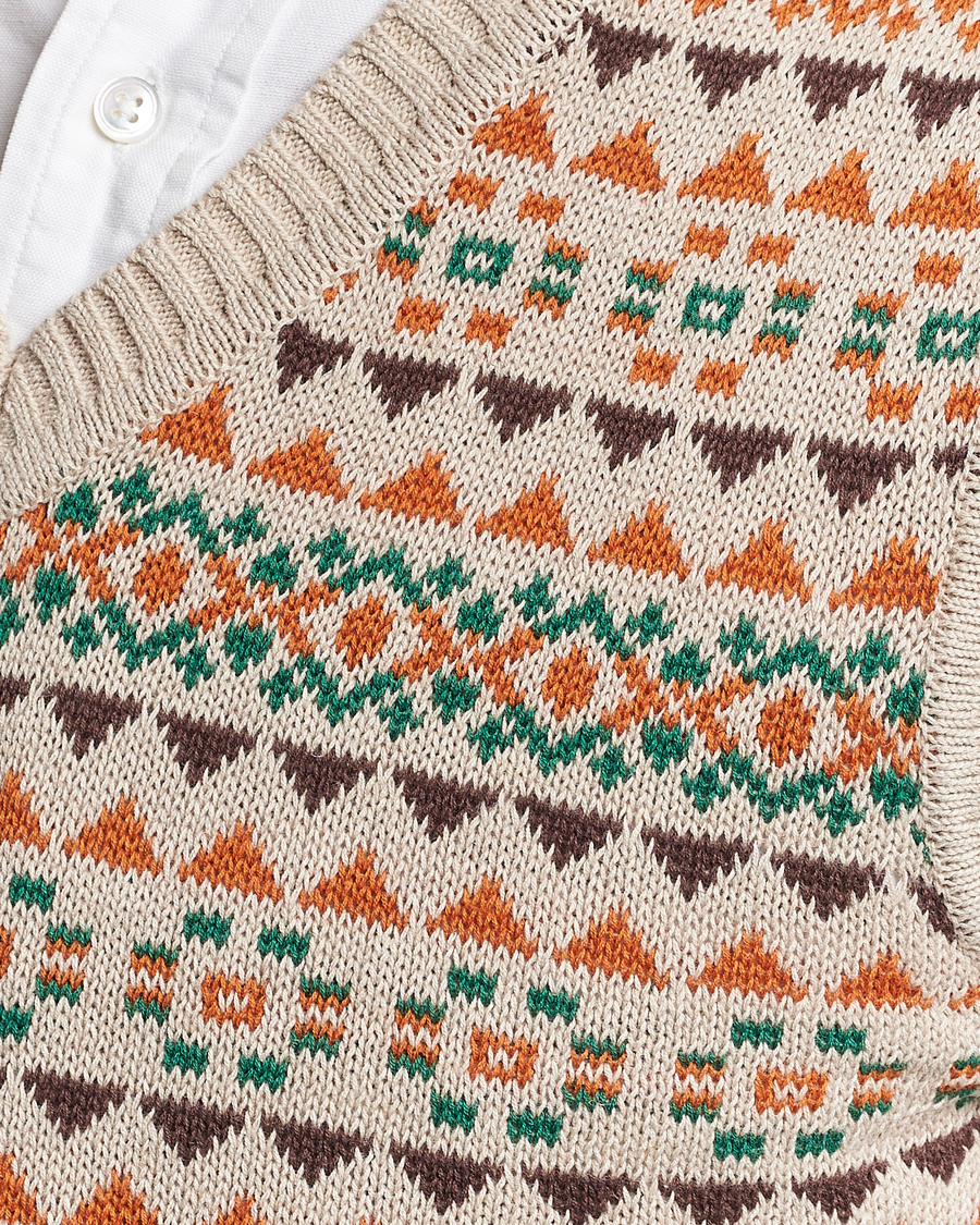 Heren | Truien | BEAMS PLUS | Fairisle Knit Vest Beige