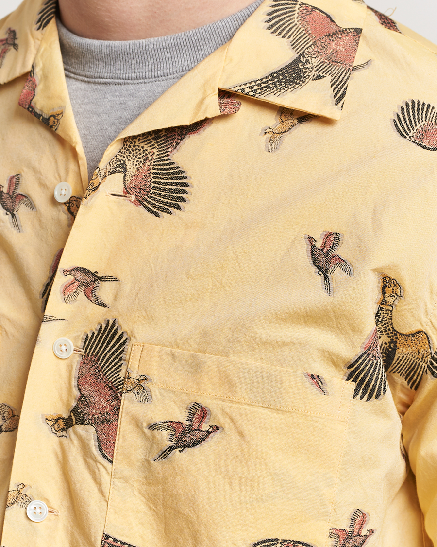 Heren | Overhemden | BEAMS PLUS | Duck Jacquard Camp Collar Shirt Yellow