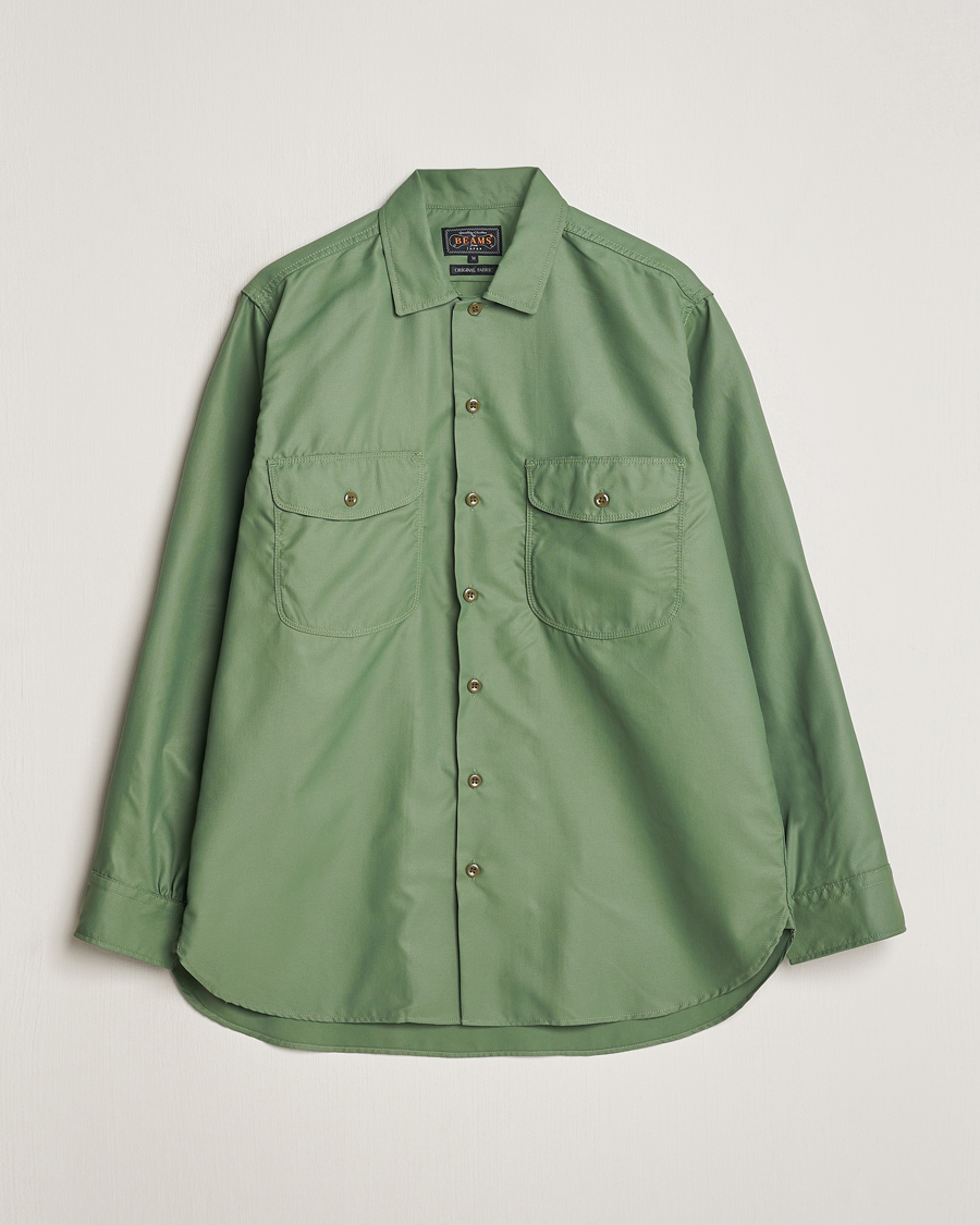 Heren | Overhemden | BEAMS PLUS | Work Micro Nylon Overshirt Olive