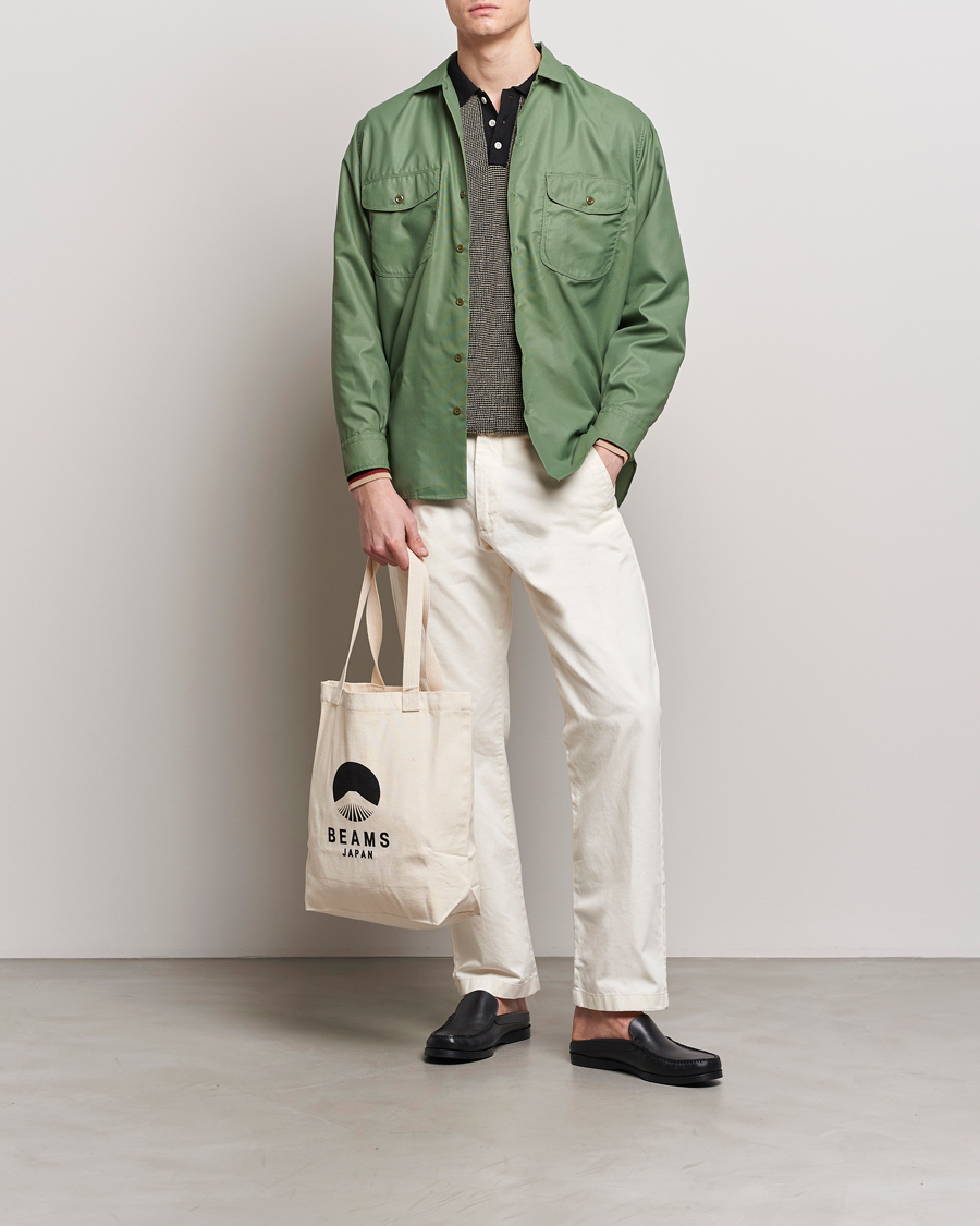 Heren | Overhemden | BEAMS PLUS | Work Micro Nylon Overshirt Olive