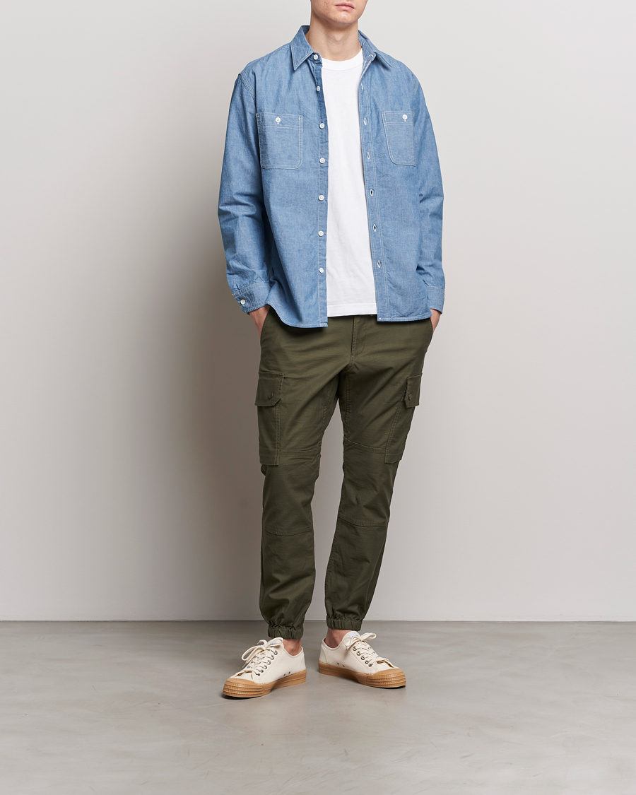 Heren | Overhemden | BEAMS PLUS | Work Chambray Overshirt Light Blue