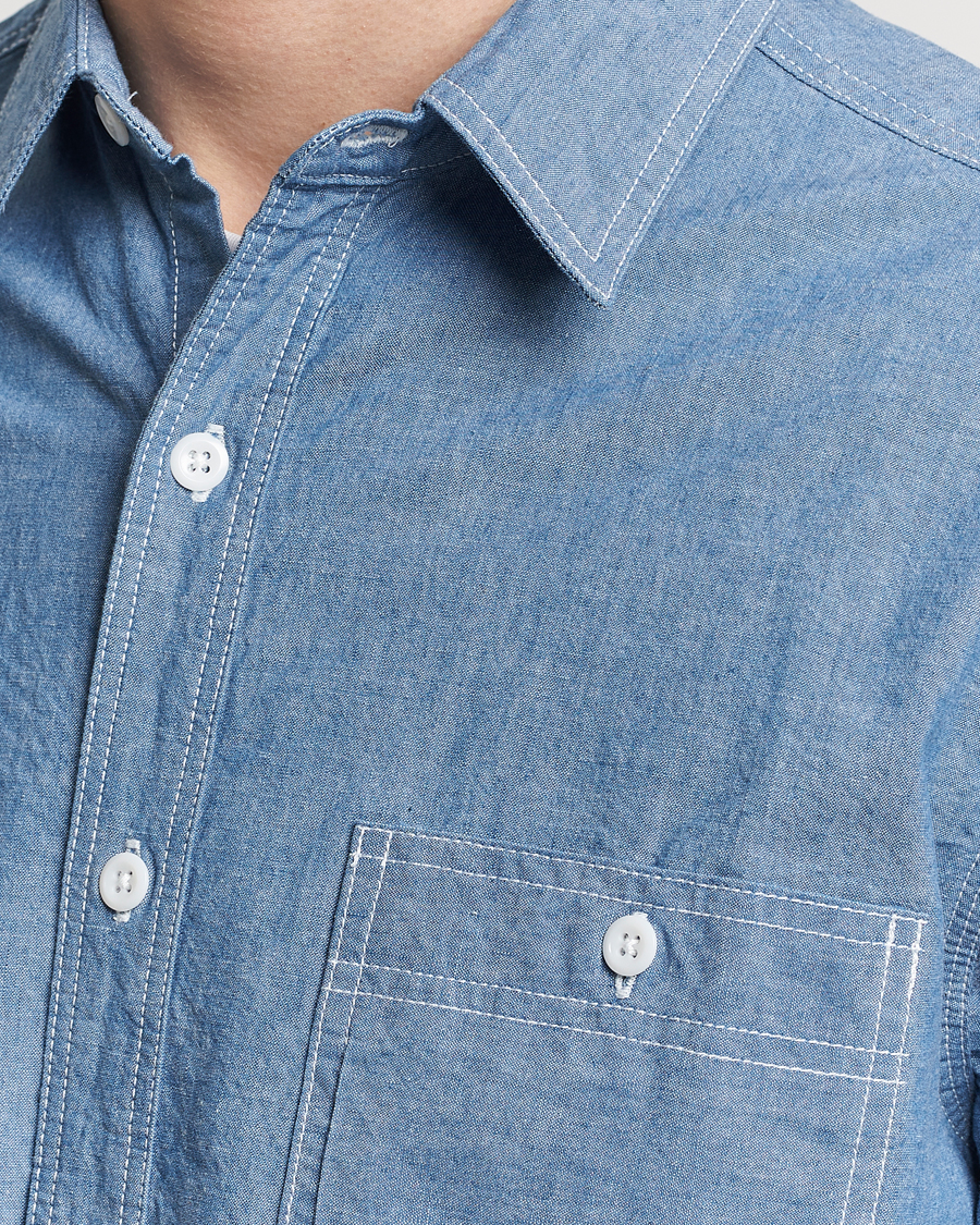 Heren | Overhemden | BEAMS PLUS | Work Chambray Overshirt Light Blue