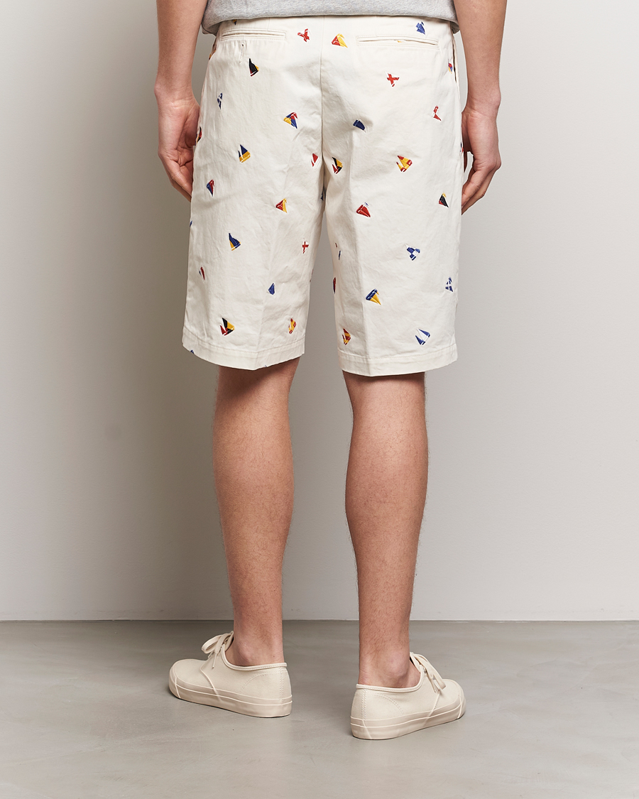 Heren | Korte broek | BEAMS PLUS | Embroidered Shorts White