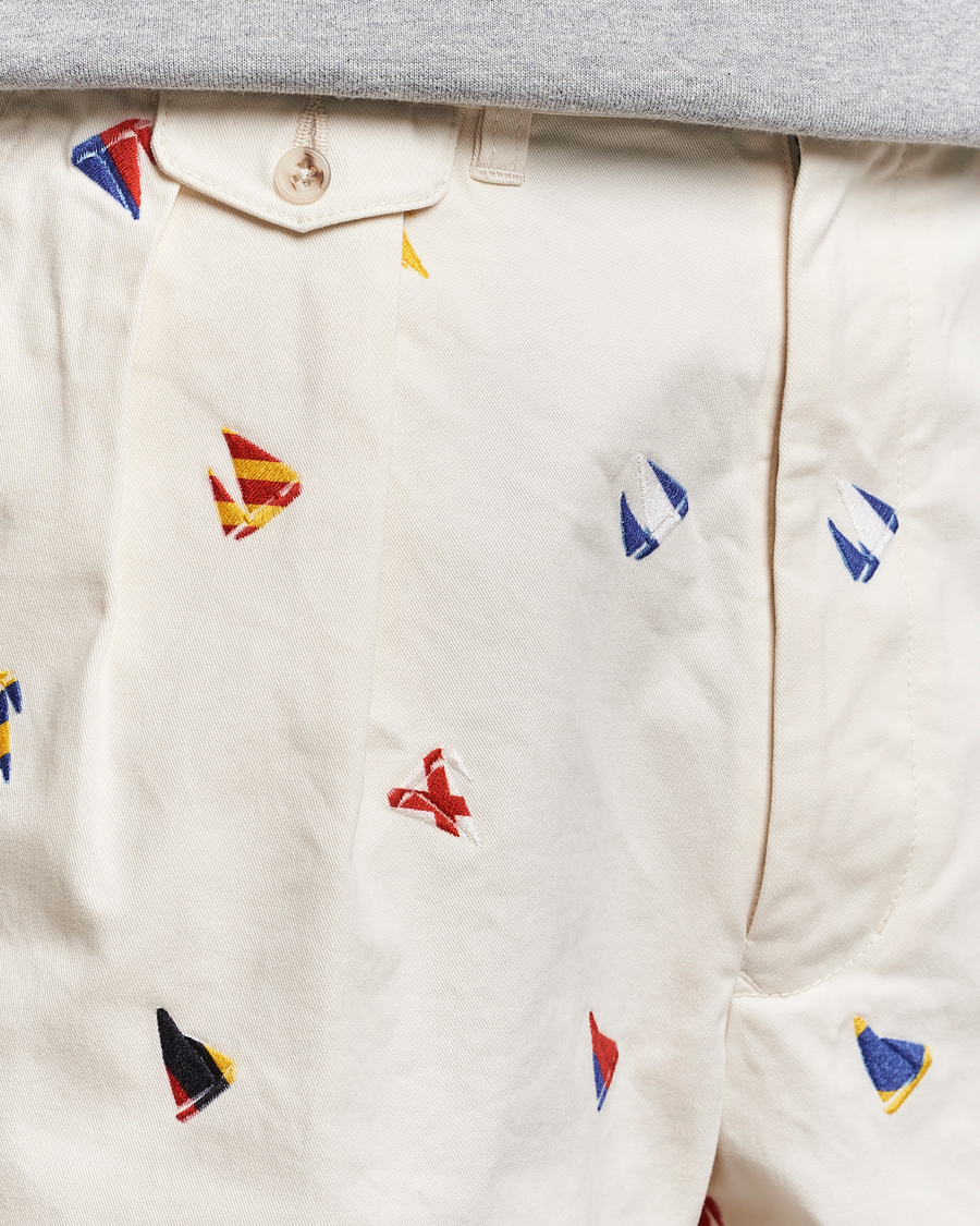 Heren | Korte broek | BEAMS PLUS | Embroidered Shorts White