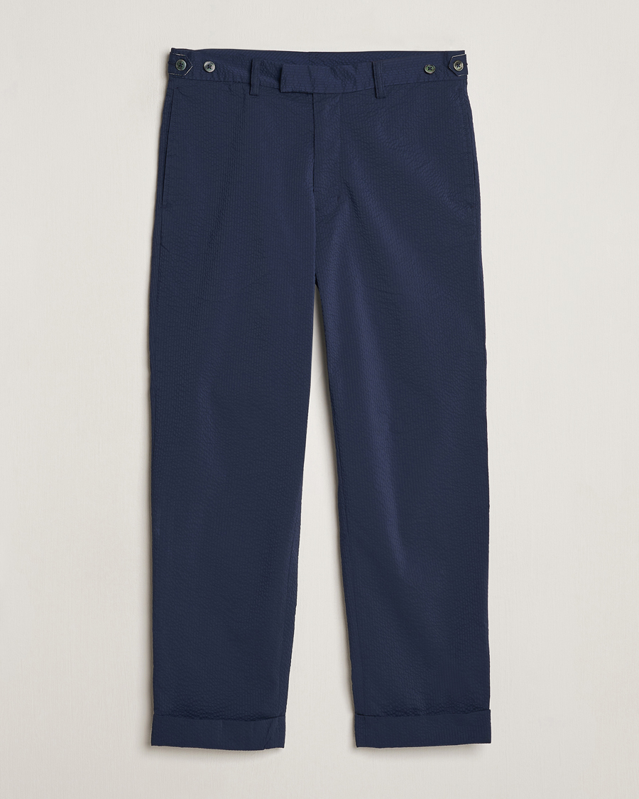Heren | Broeken | BEAMS PLUS | Seersucker Ivy Trousers Navy