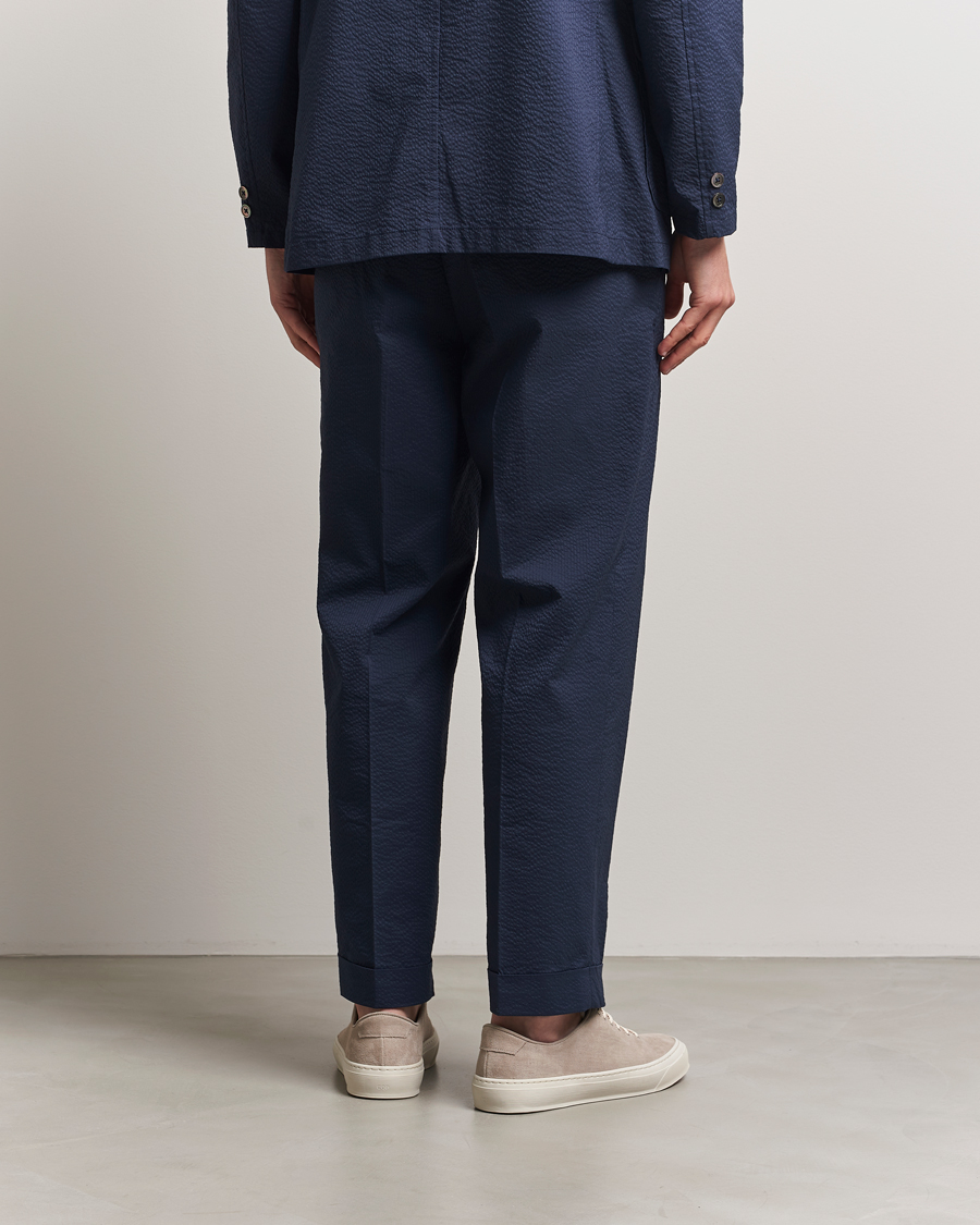 Heren | Broeken | BEAMS PLUS | Seersucker Ivy Trousers Navy