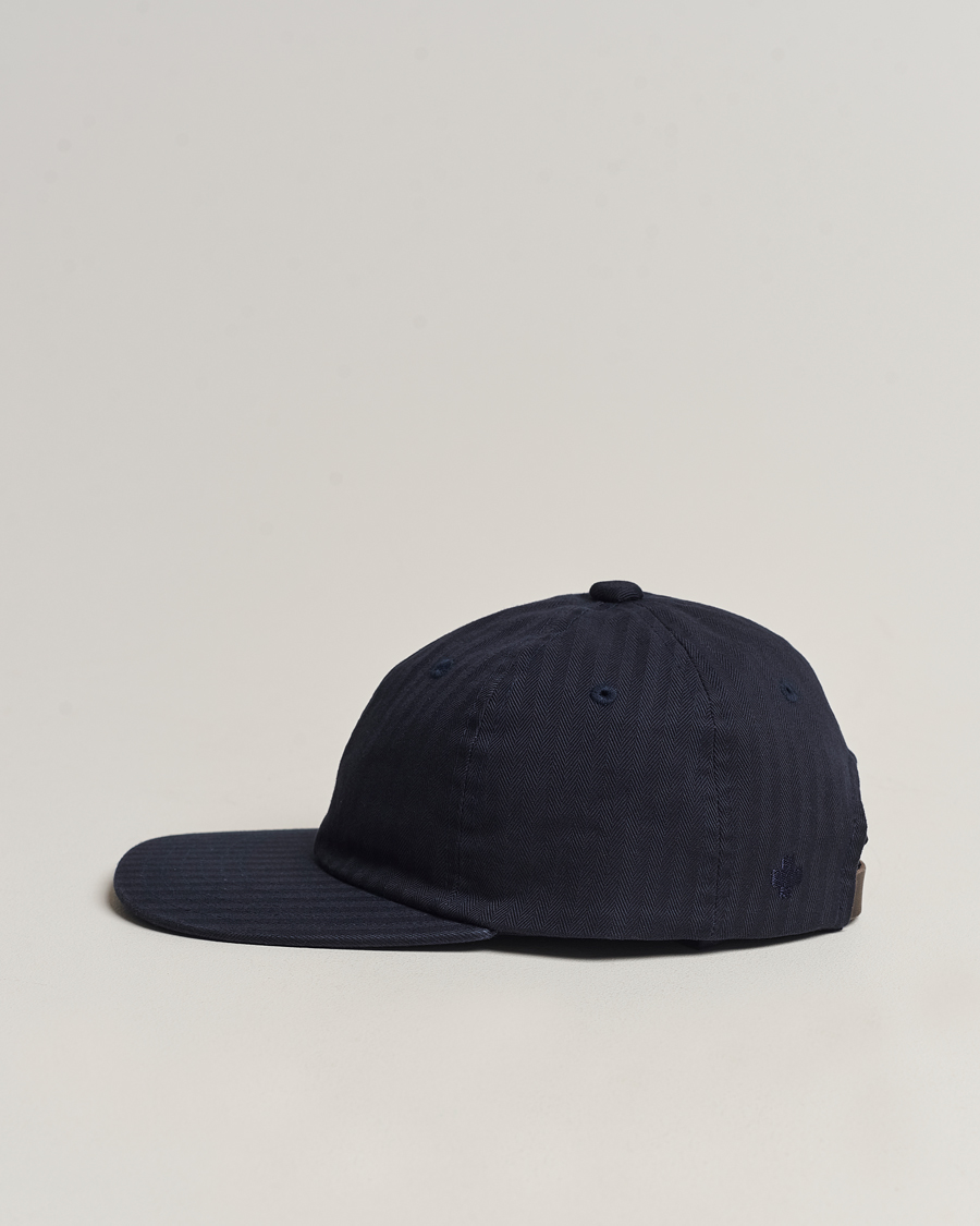 Heren | BEAMS PLUS 6 Panel Herringbone Cap Navy | BEAMS PLUS | 6 Panel Herringbone Cap Navy