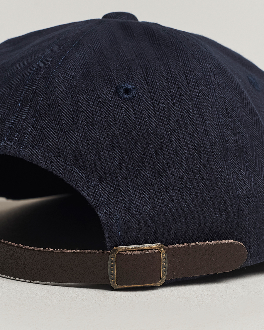Heren | BEAMS PLUS 6 Panel Herringbone Cap Navy | BEAMS PLUS | 6 Panel Herringbone Cap Navy