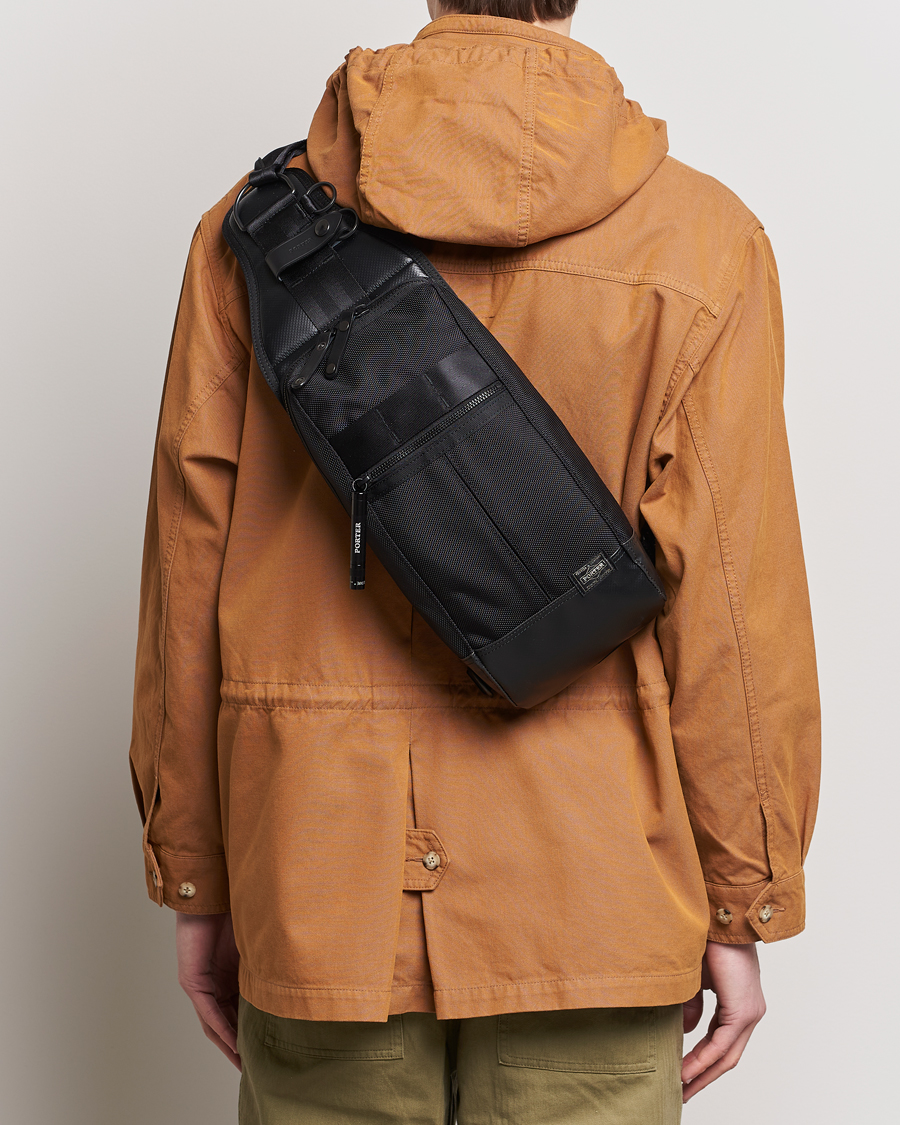 Heren | Schoudertassen | Porter-Yoshida & Co. | Heat Sling Shoulder Bag Black
