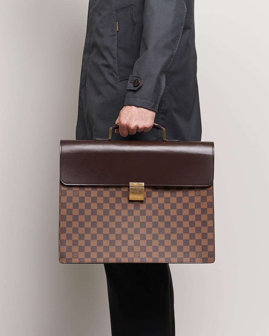 Heren | Pre-owned Accessoires | Louis Vuitton Pre-Owned | Altona Briefcase Damier Ebene 