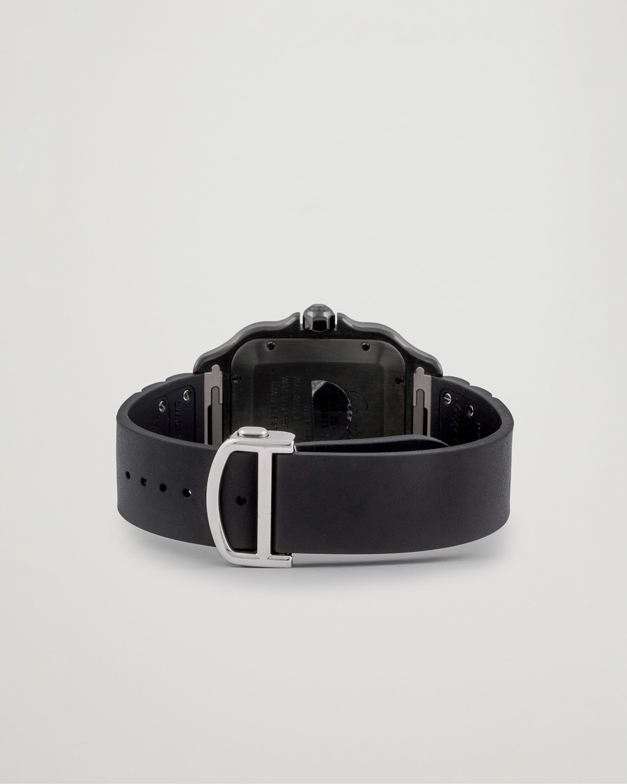 Heren | Cartier Pre-Owned Santos De Cartier Steel WSSA0039 Black | Cartier Pre-Owned | Santos De Cartier Steel WSSA0039 Black